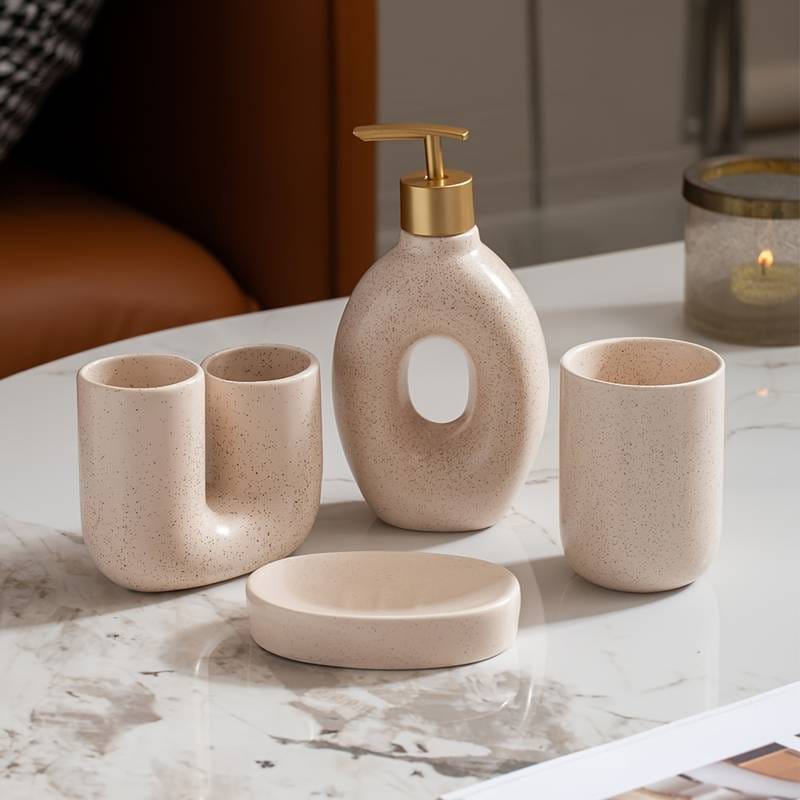 Luxe Ceramic Bathroom Set