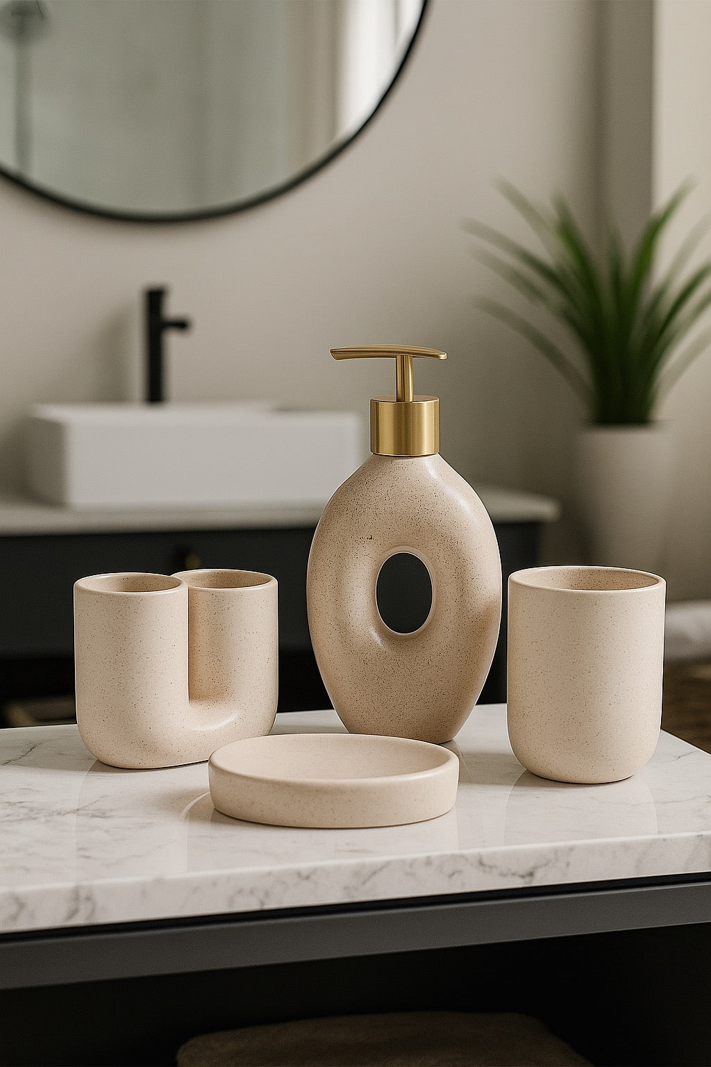 Luxe Ceramic Bathroom Set