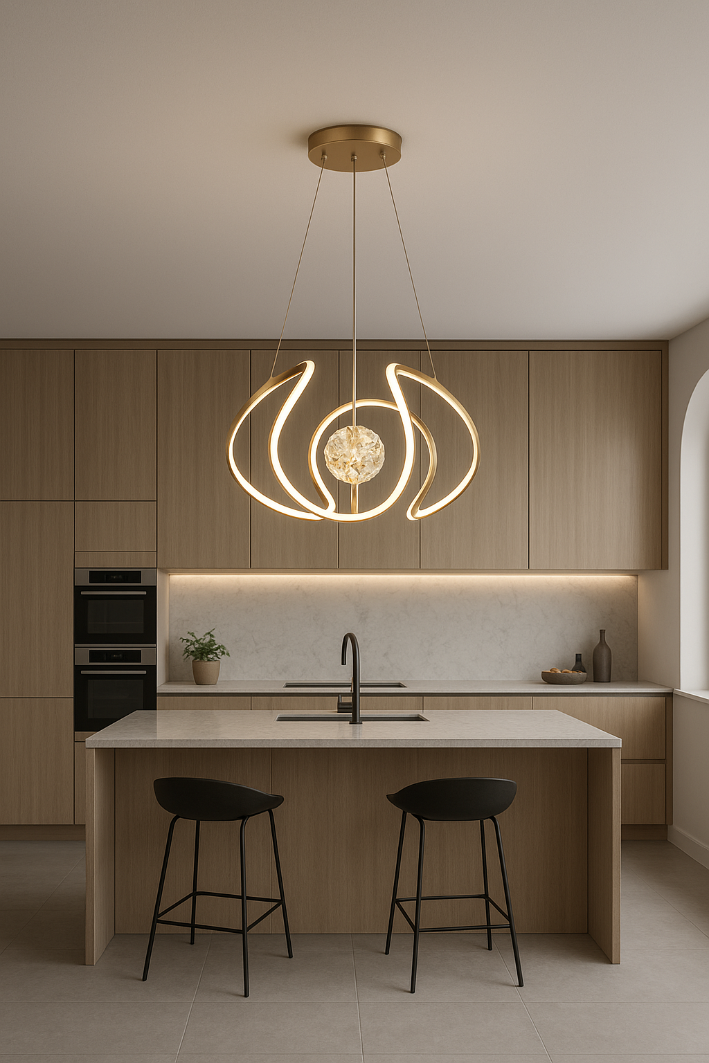 Modern Art-Shaped LED Chandelier